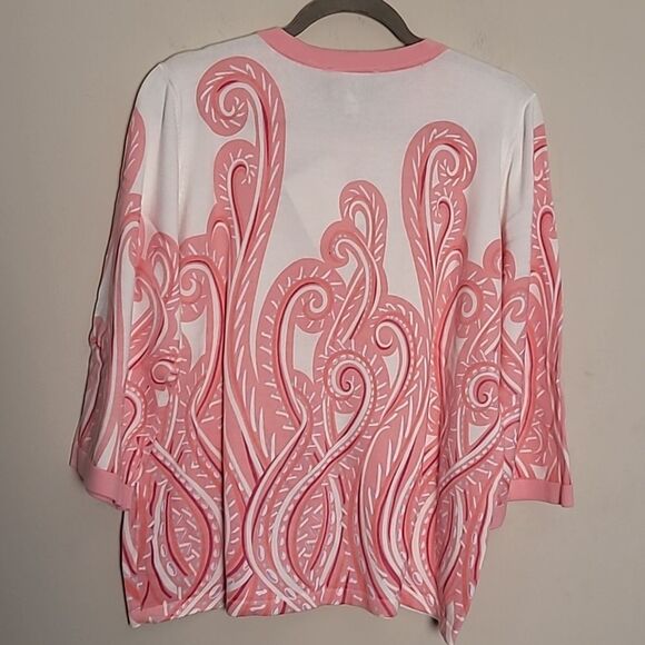 Bob Mackie 3/4 sleeve cardigan sweater Sz L NWT - Picture 5 of 7